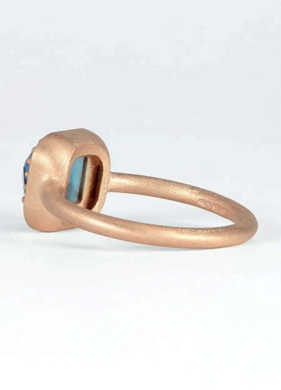 2.3ct London Blue Topaz and Red Gold Ring