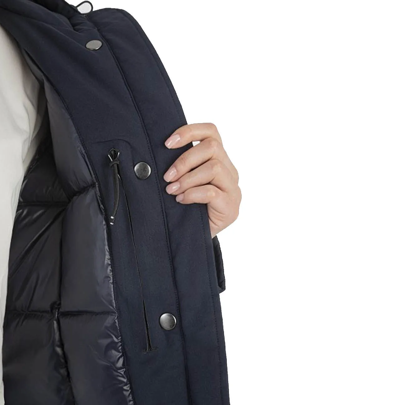 3/4 WOMAN PADDED JACKET WITH FULL ZIP HOOD MOD.COREC