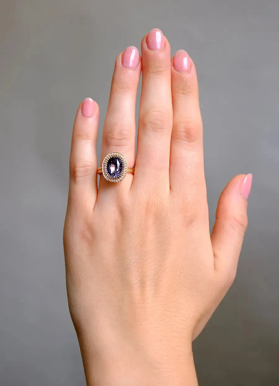 4.65ct Spinel and White Diamond Ring