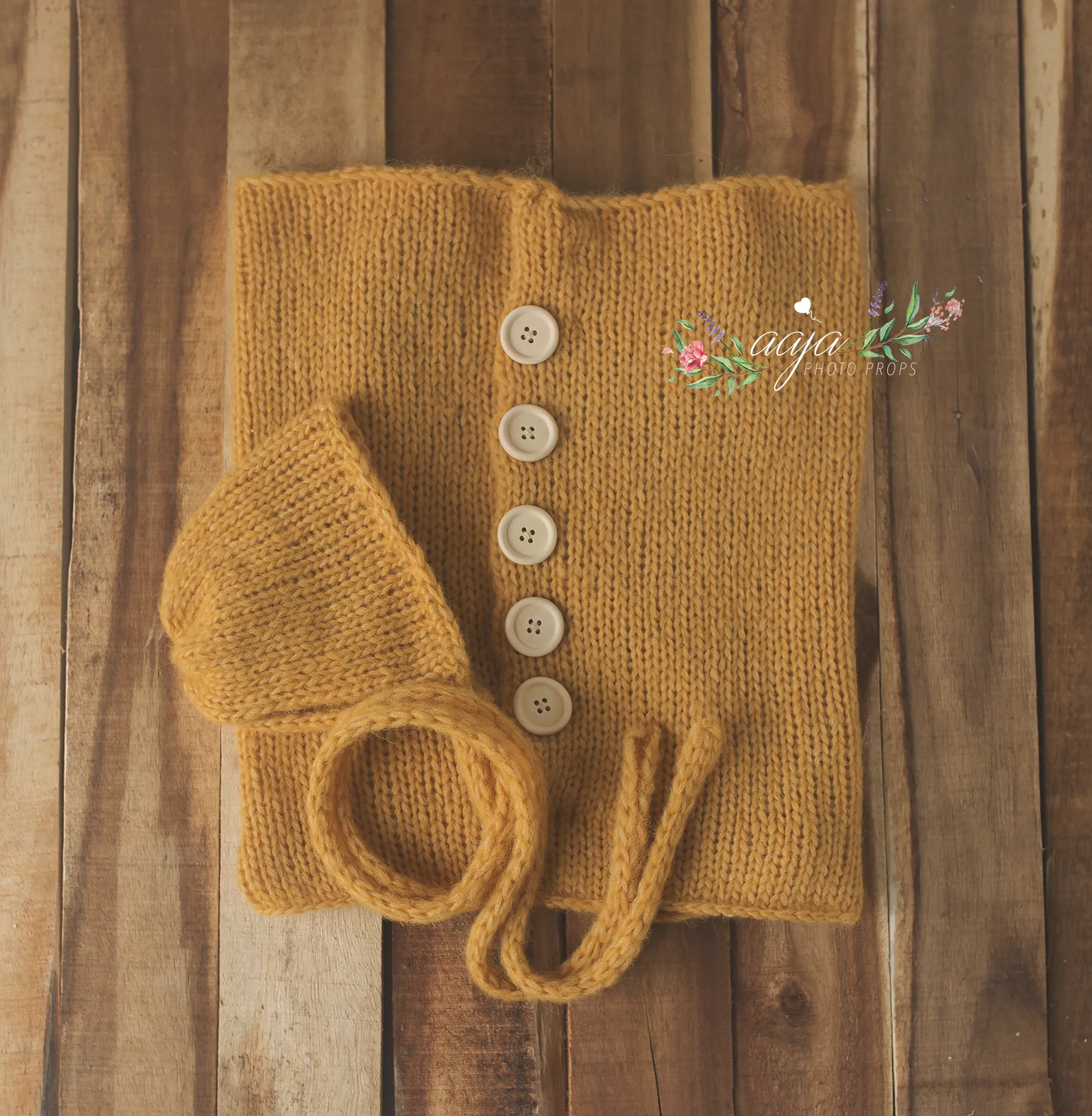 Baby newborn swaddle wrap and bonnet set, soft, knitted, buttons, Made to order