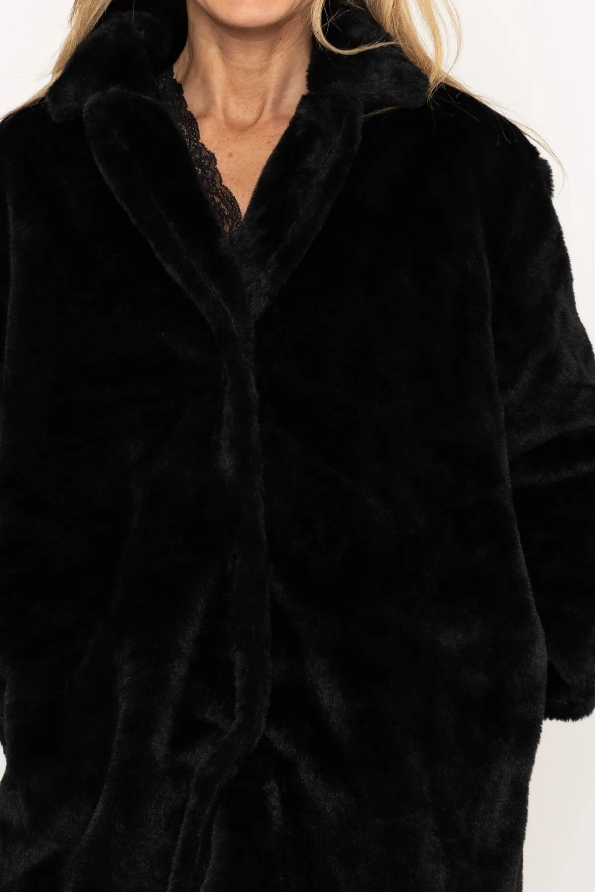Black Faux Fur Sasha Jacket