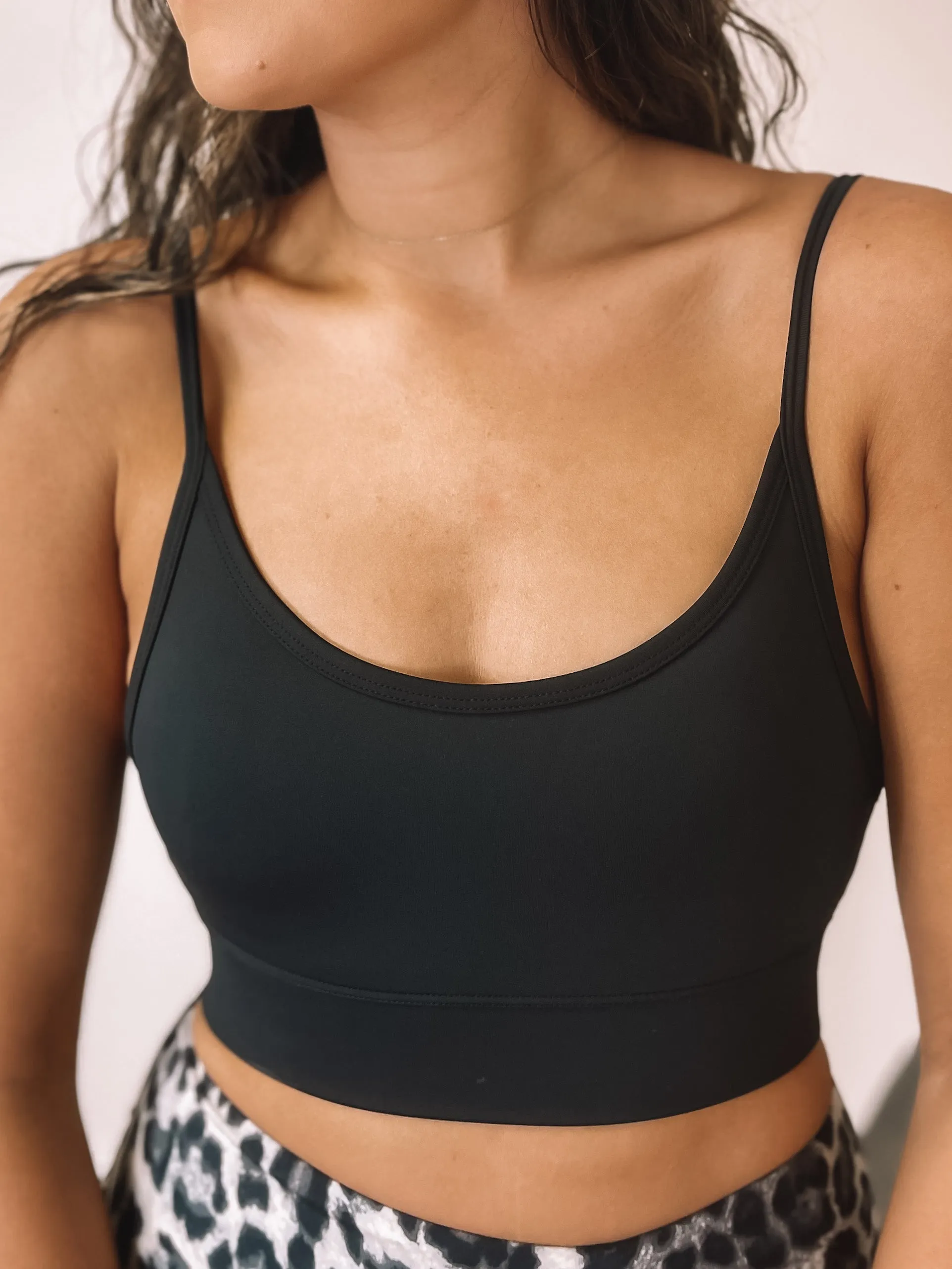Black Padded Athletic Bra