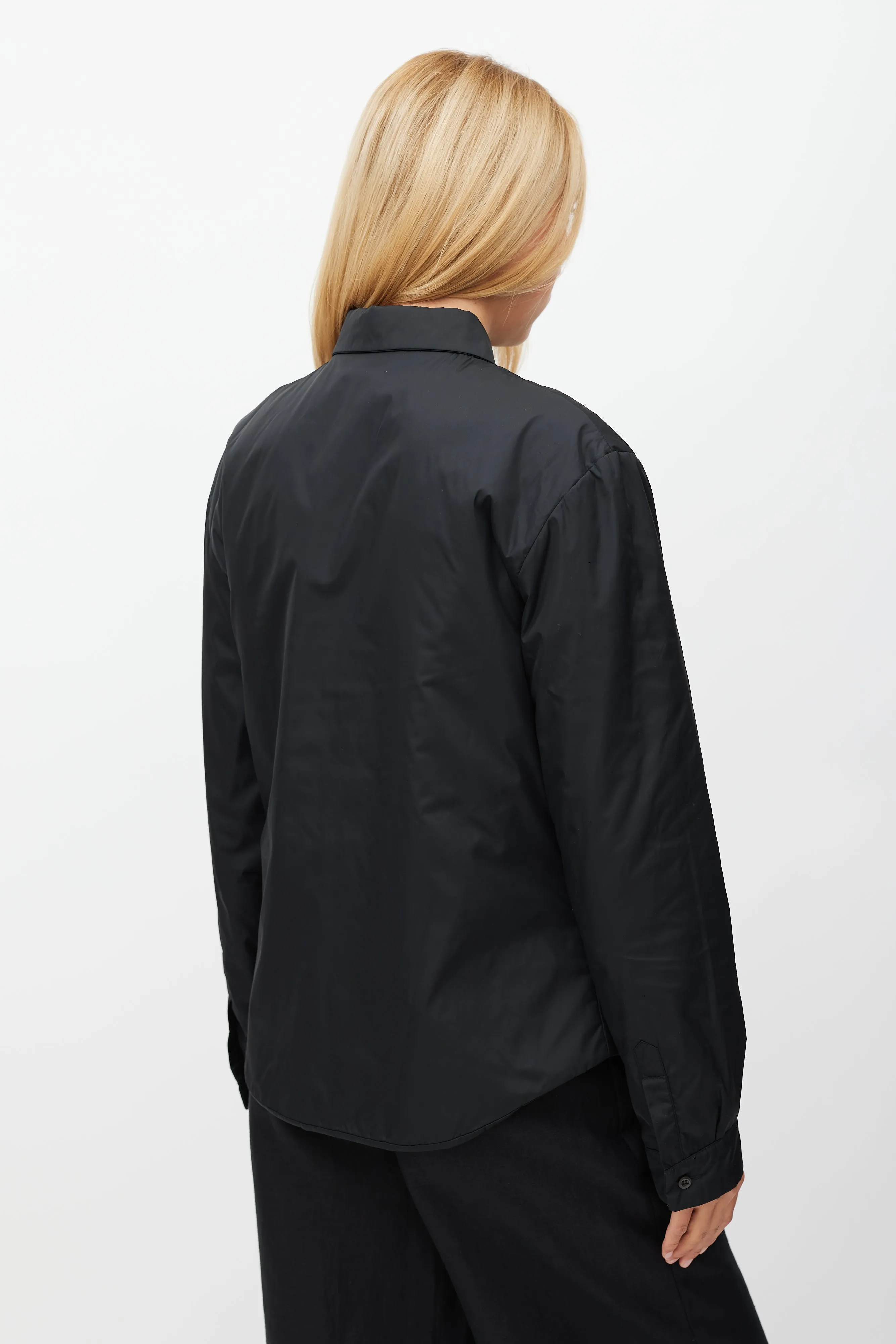 Black Padded Nylon Shirt