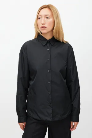 Black Padded Nylon Shirt