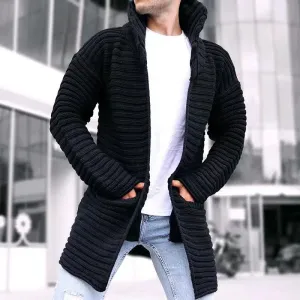 Cardigan Masculino de Gola Preto - LC01