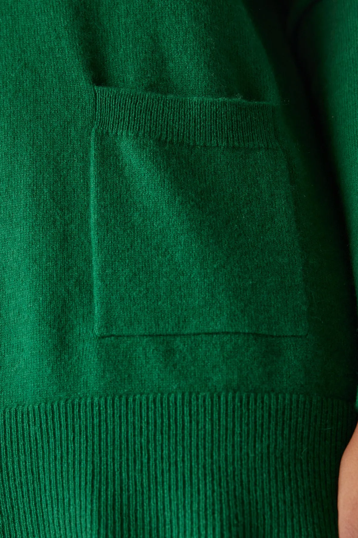 Cashwool V Jumper - Green