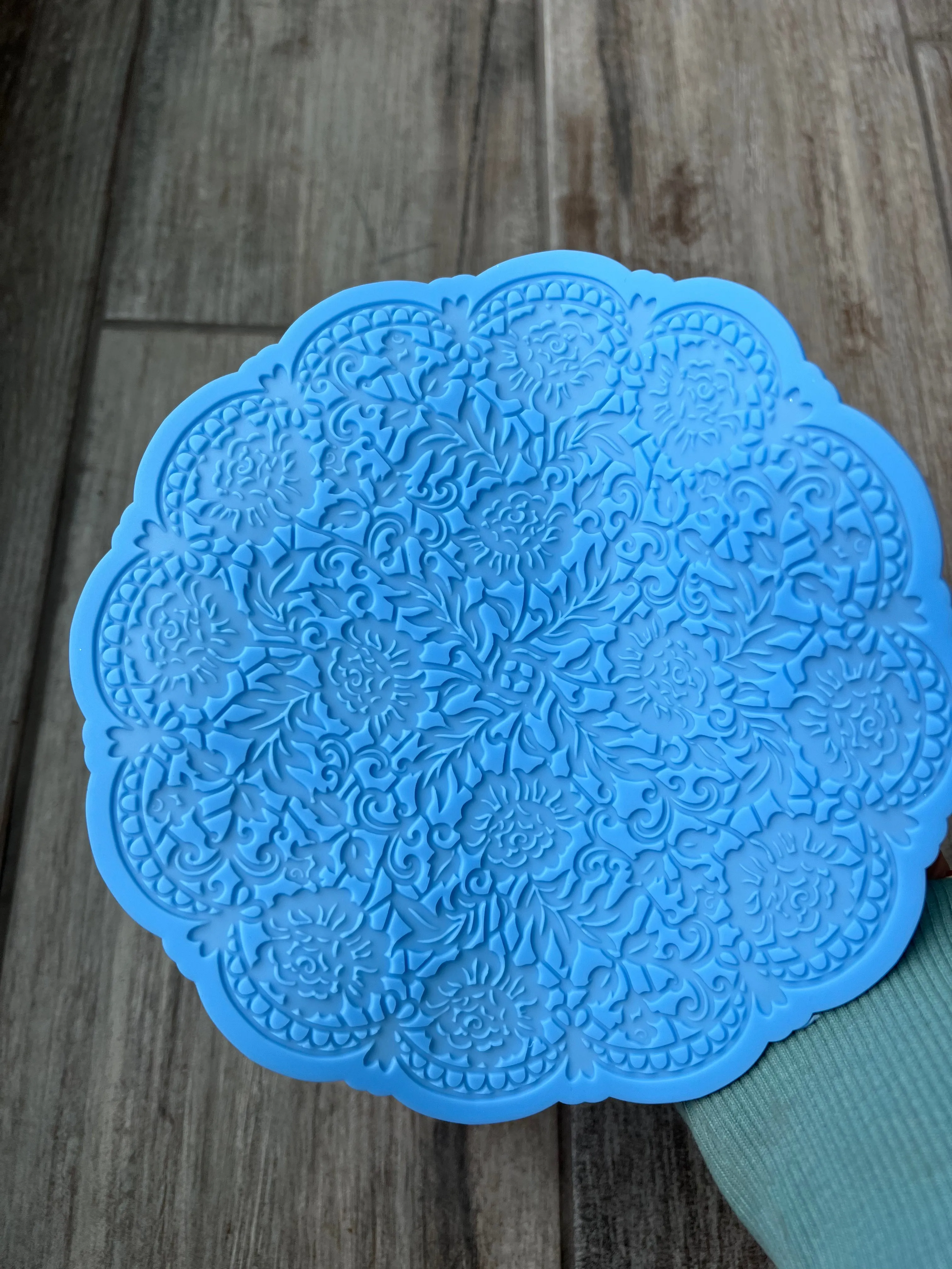 Floral Lace Silicone Resin Mold Inlay