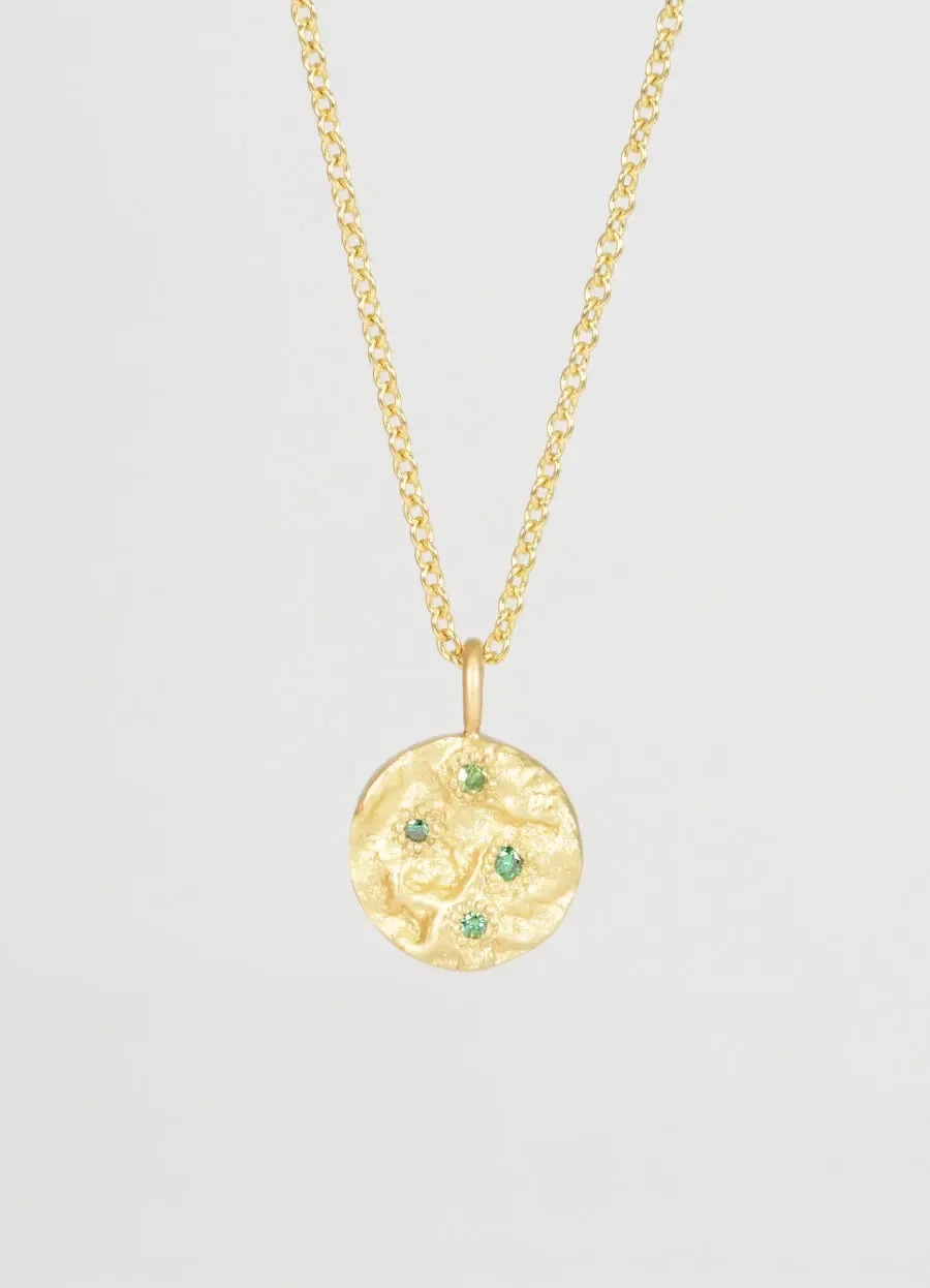 Green Diamond Medium Round Flux Pendant