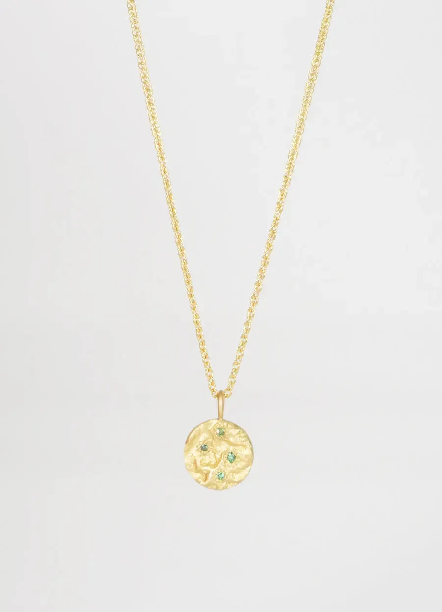 Green Diamond Medium Round Flux Pendant