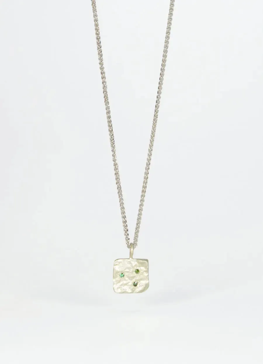 Green Diamond Medium Square Flux Pendant