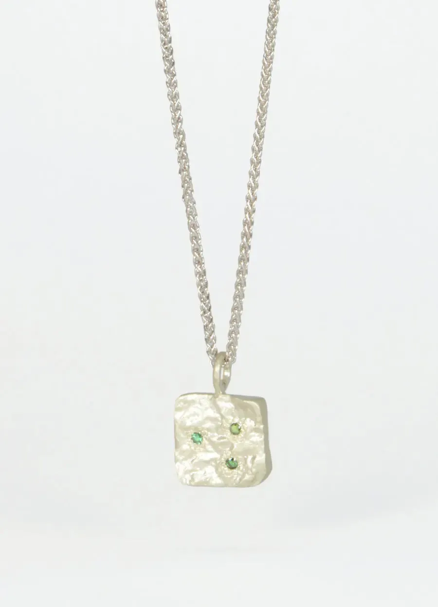 Green Diamond Medium Square Flux Pendant