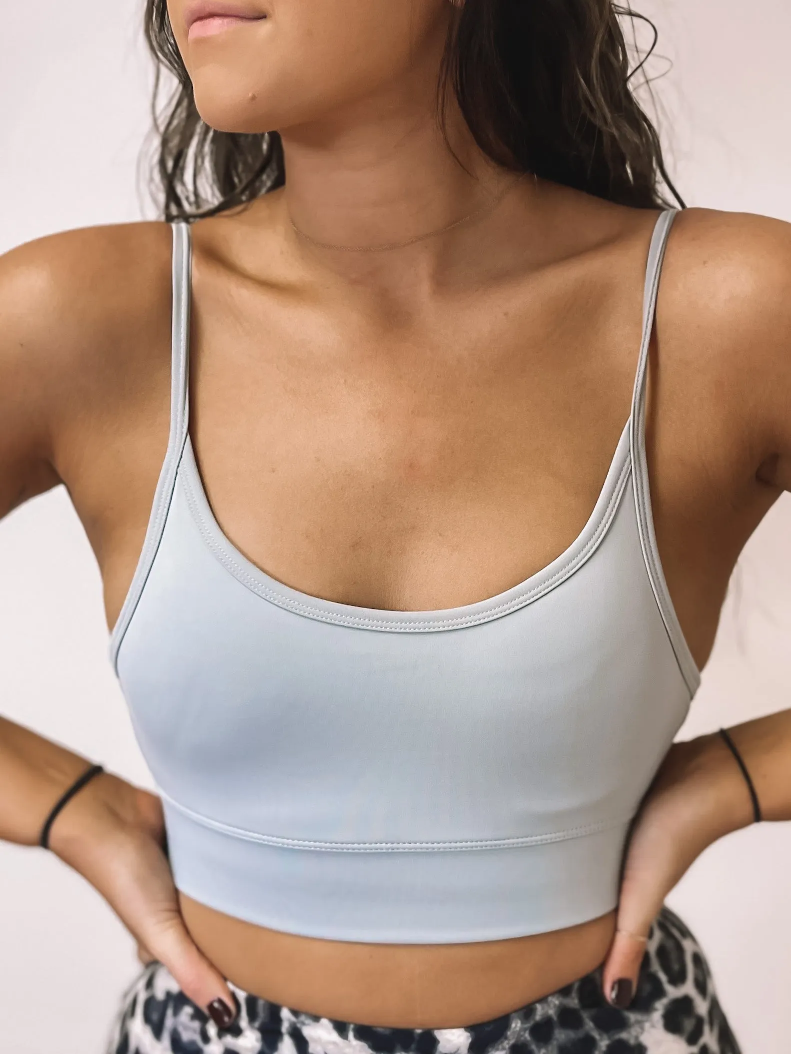 Grey Padded Athletic Bra
