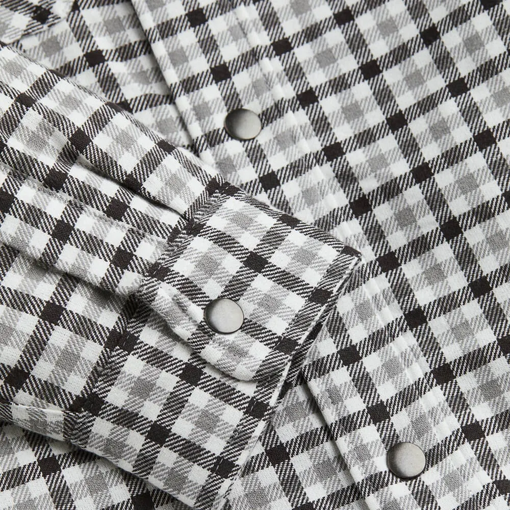 H&M Padded Shirt, grey/white