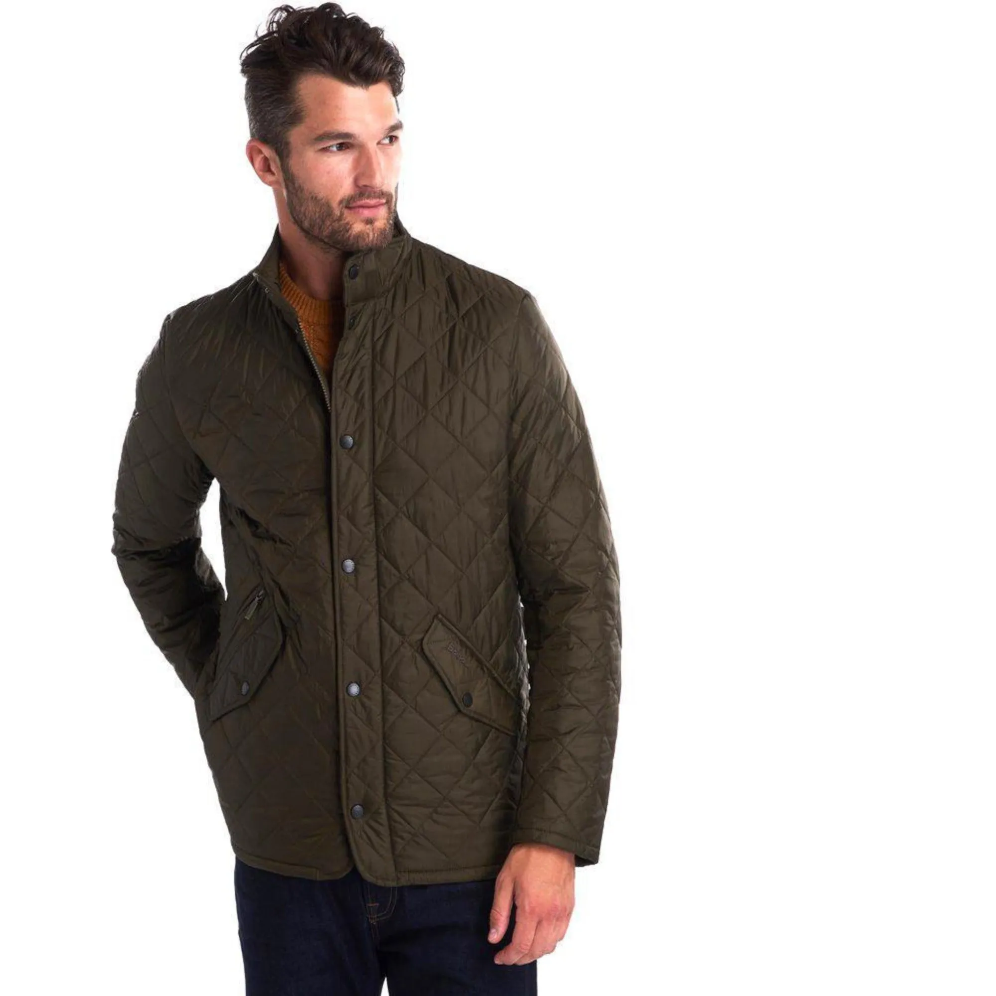 HENRY SARTORIAL X BARBOUR Chelsea Sportsquilt Jacket OLIVE