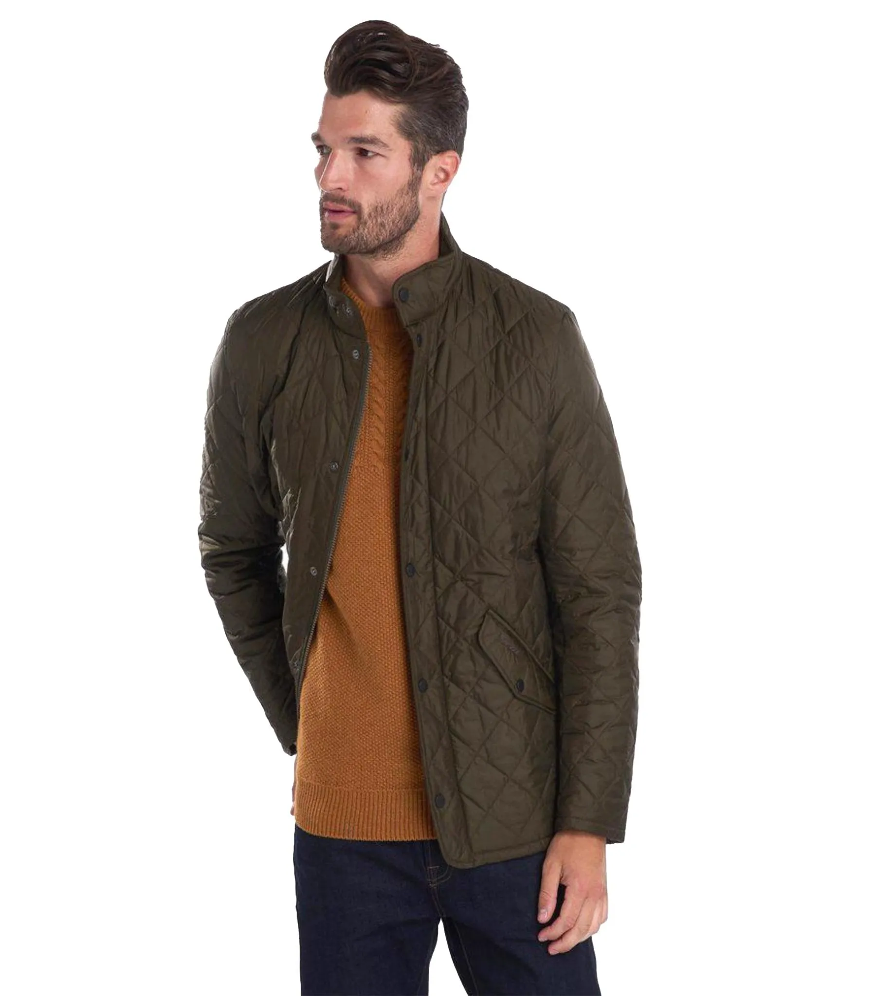 HENRY SARTORIAL X BARBOUR Chelsea Sportsquilt Jacket OLIVE
