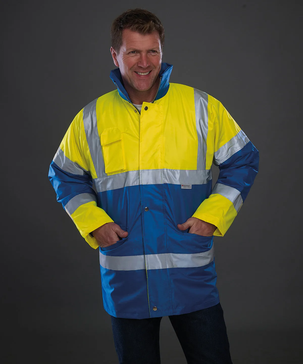 Hi-vis contrast jacket (HVP303) | Yellow/Paramedic Green
