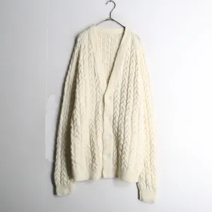 ivory cable knit cardigan