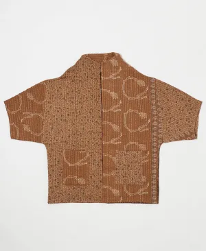 Kantha Cocoon Quilted Jacket - No. 240622 - Extra Large