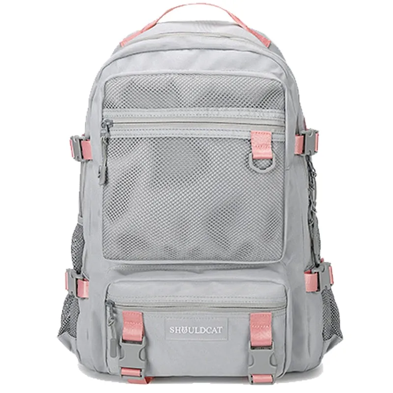 Kids Mesh School Backpacks - Black Pink Purple Book Bags For Girls Cute Big Travel For Teens Multi-Compartment Lightweigt Mesh Backpack With Portable Zippered Bag