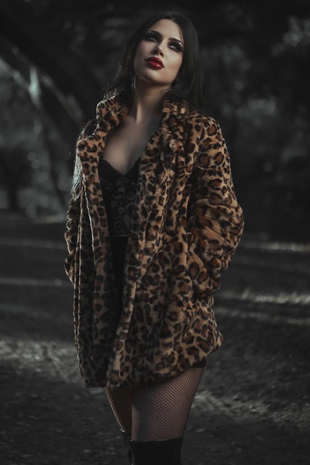 Leopard Faux Fur (Long) Coat Jacket