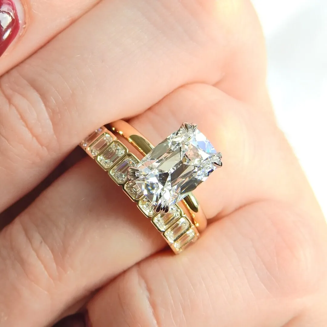 Old Mine Double Prong Half Hidden Halo