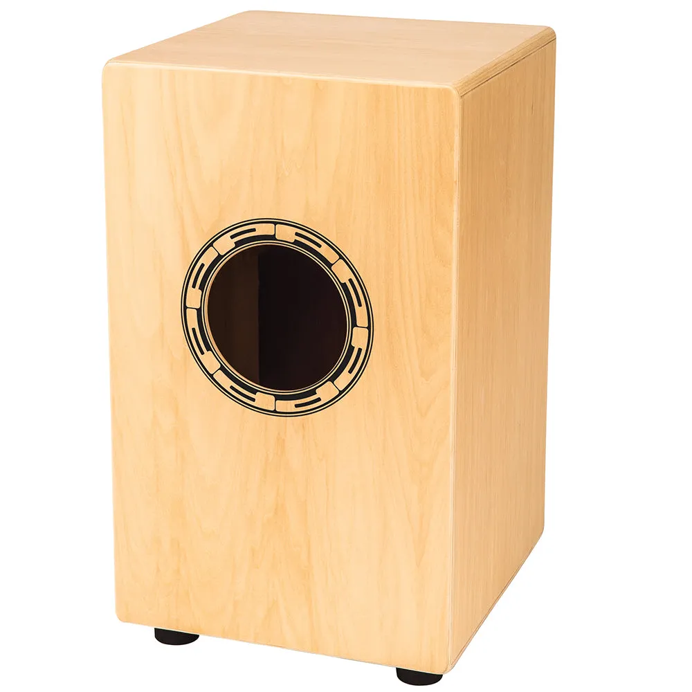 Performance Percussion Cajon With Padded Carry Bag Light/Dark Wood