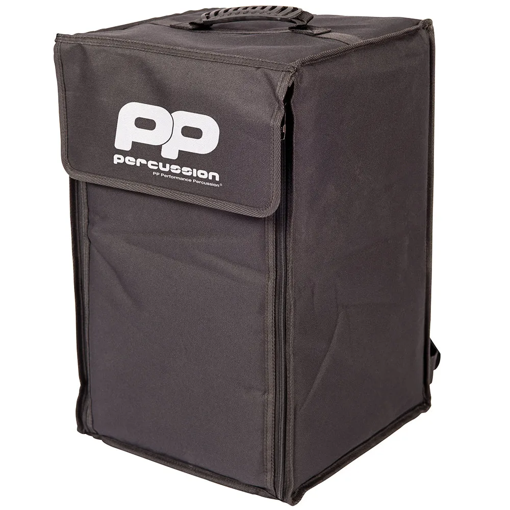 Performance Percussion Cajon With Padded Carry Bag Light/Dark Wood
