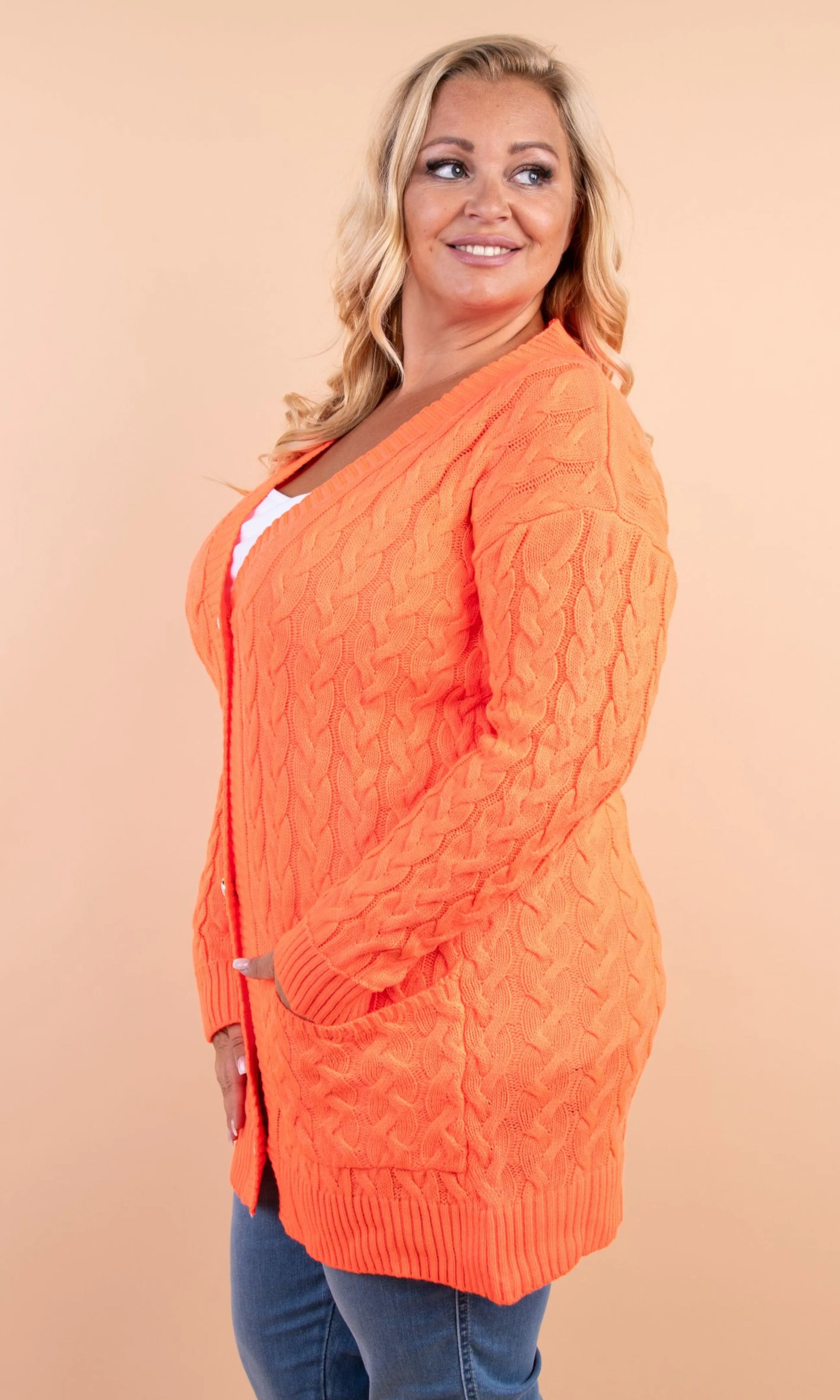 PLUSSIZE Vest oranje Didi