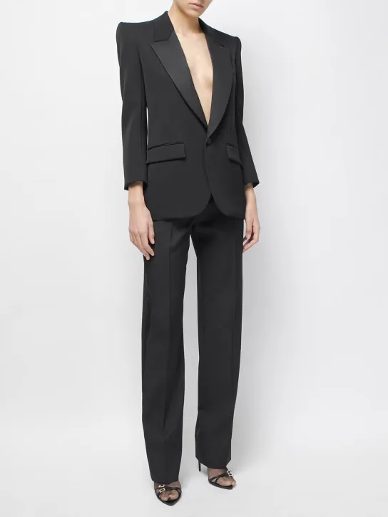 Saint Laurent   Wool gabardine tuxedo jacket 