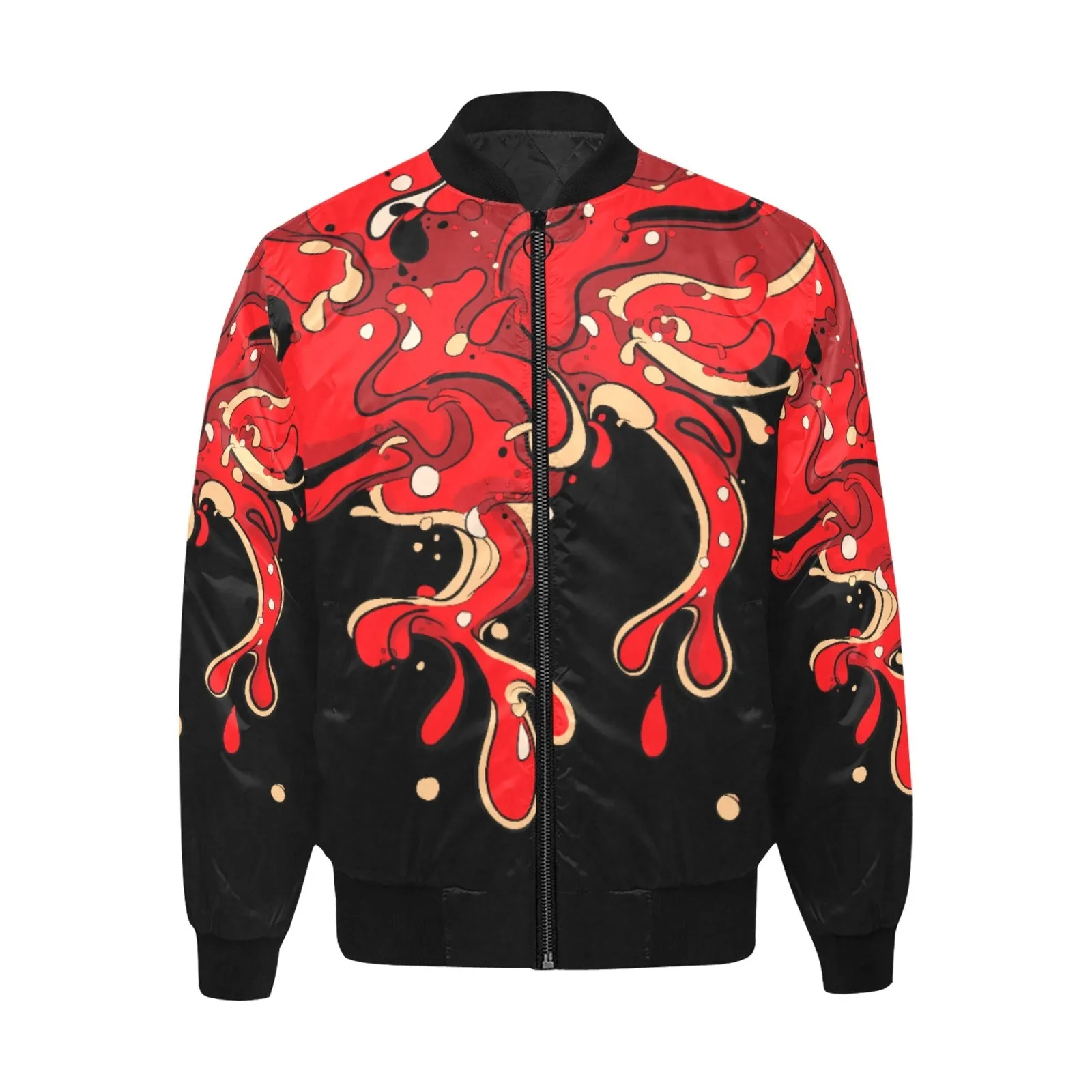 Sickstem Urban Splatter Quilted Bomber Jacket