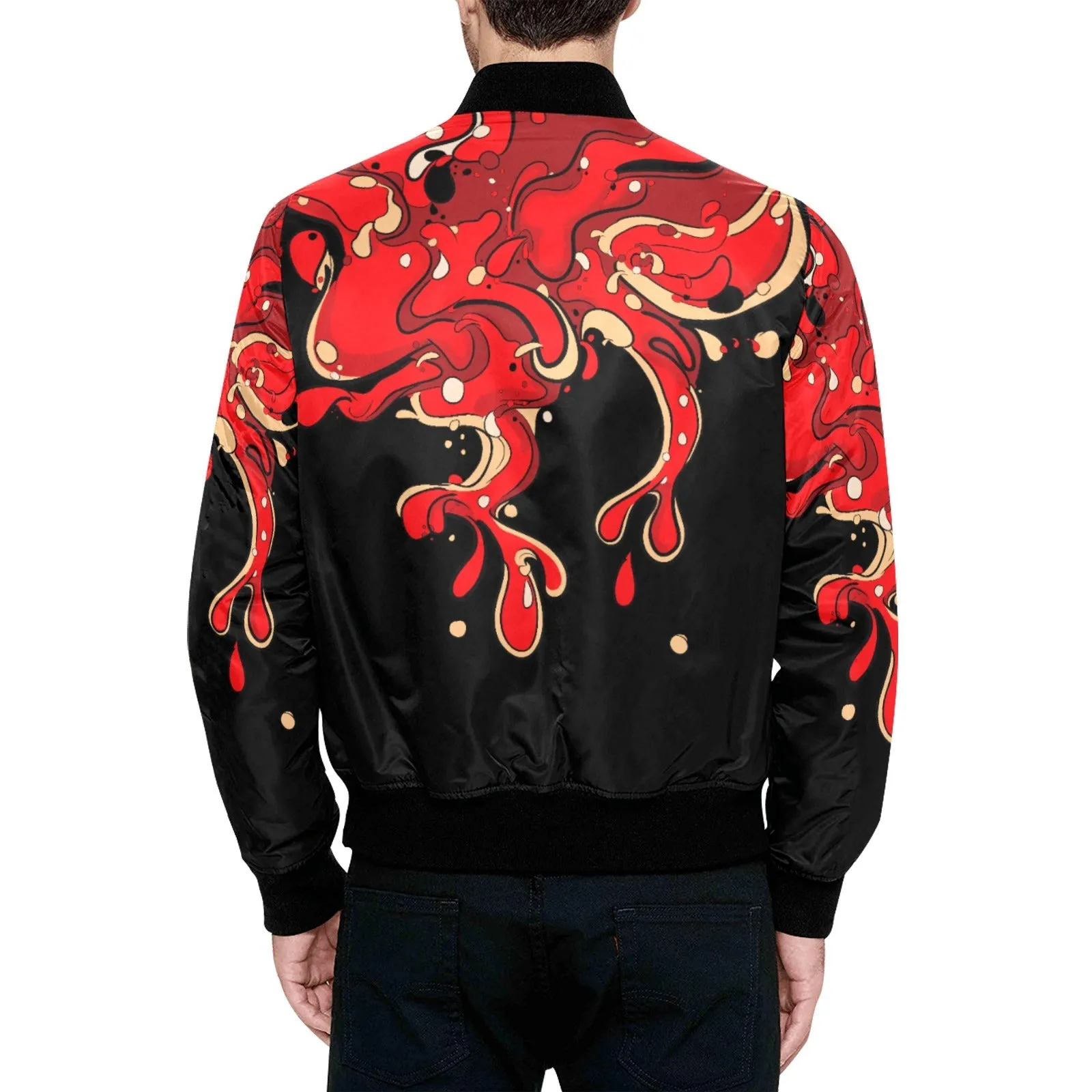 Sickstem Urban Splatter Quilted Bomber Jacket