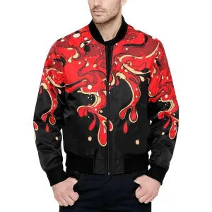 Sickstem Urban Splatter Quilted Bomber Jacket