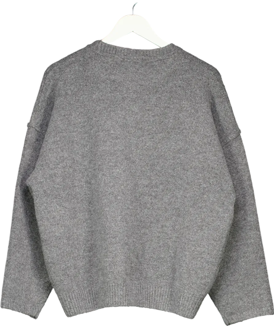 Six Stories Limited Edition Oversized Knit Jumper - Grey UK M