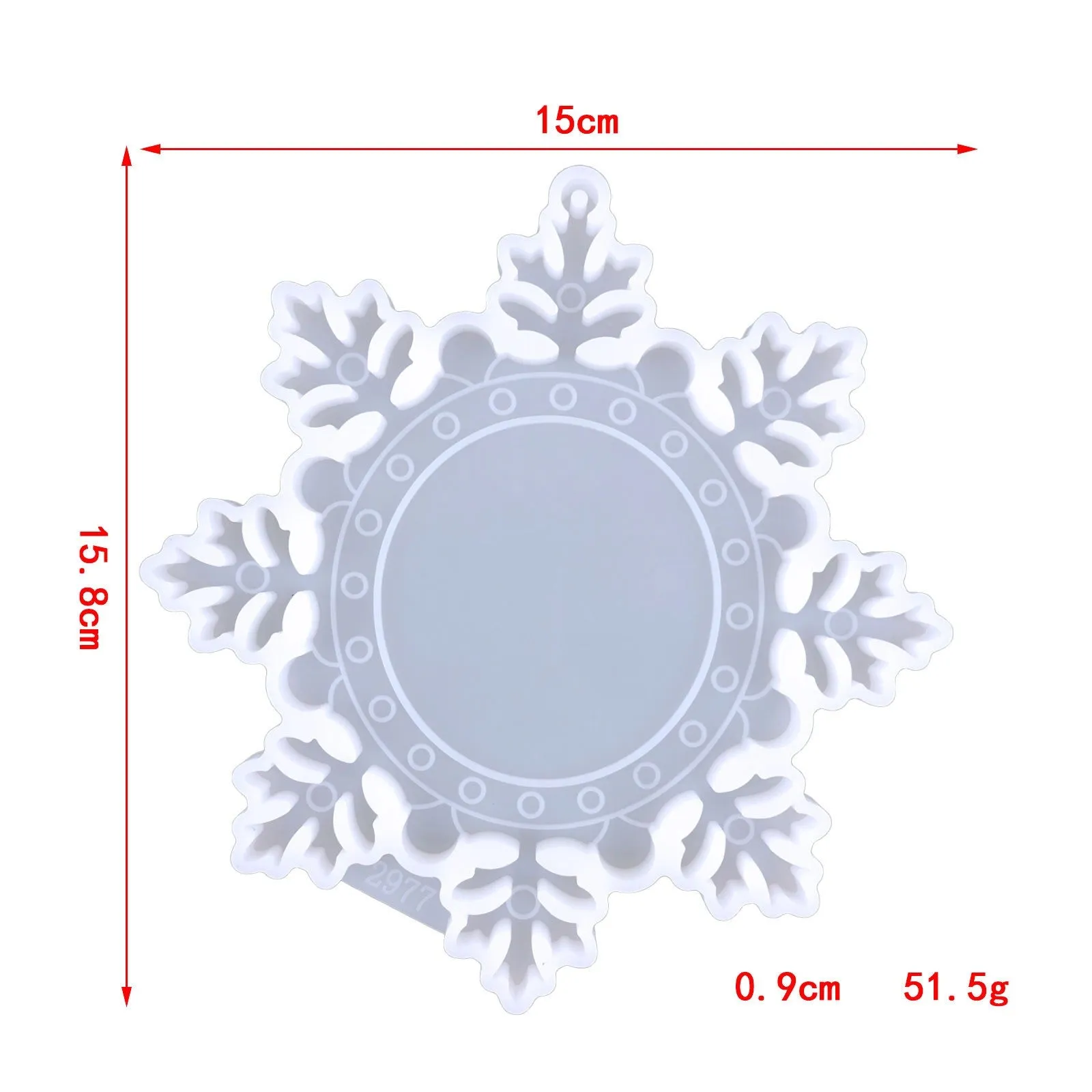 Snowflake Photo Frame Ornament Silicone Resin Mold