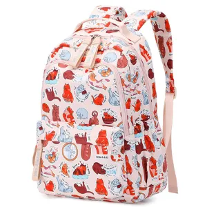 Travel Daypack Water Resistant Casual Backpack Students Multi-Pockets Bag