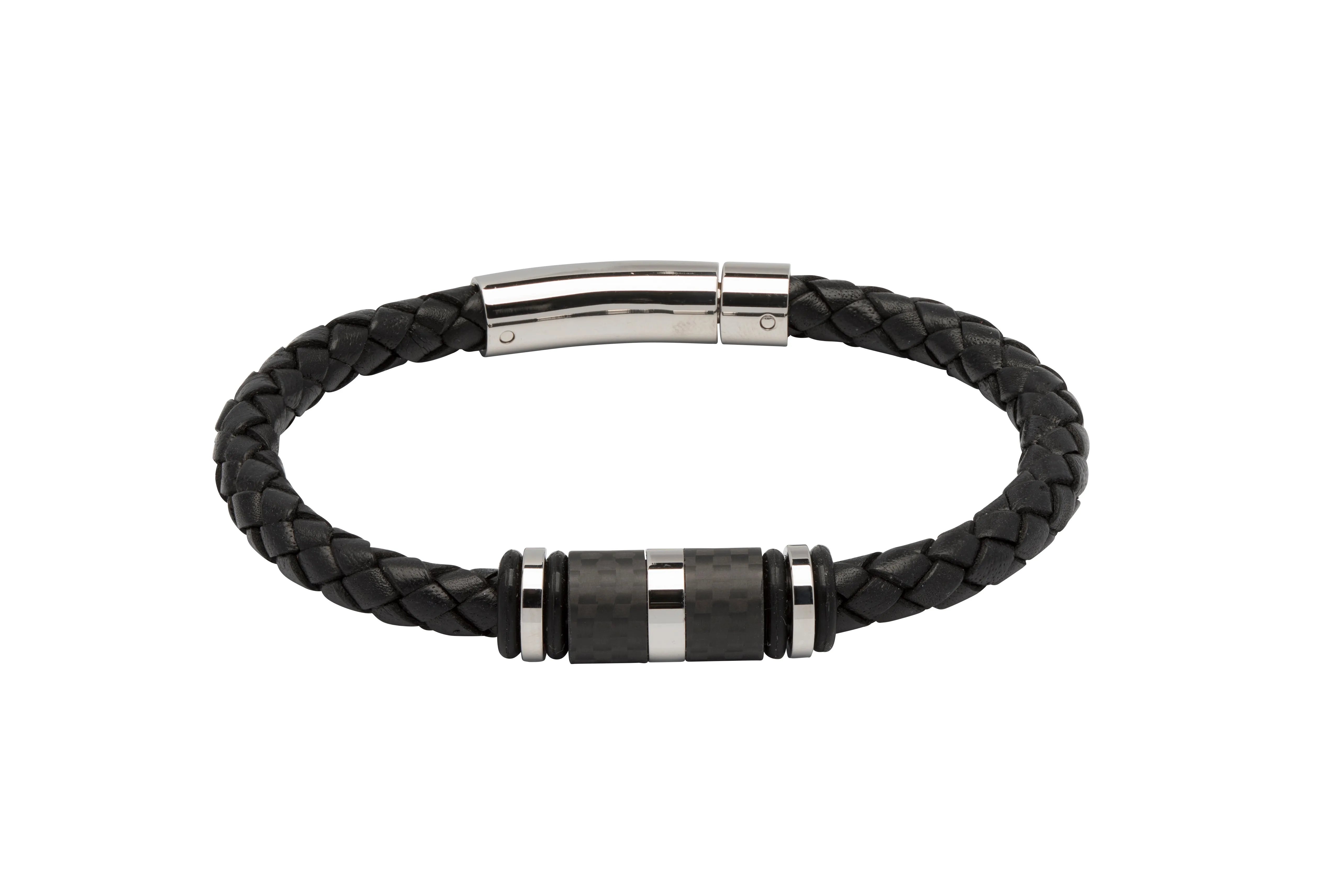 Unique & Co Black Leather Bracelet B403BL