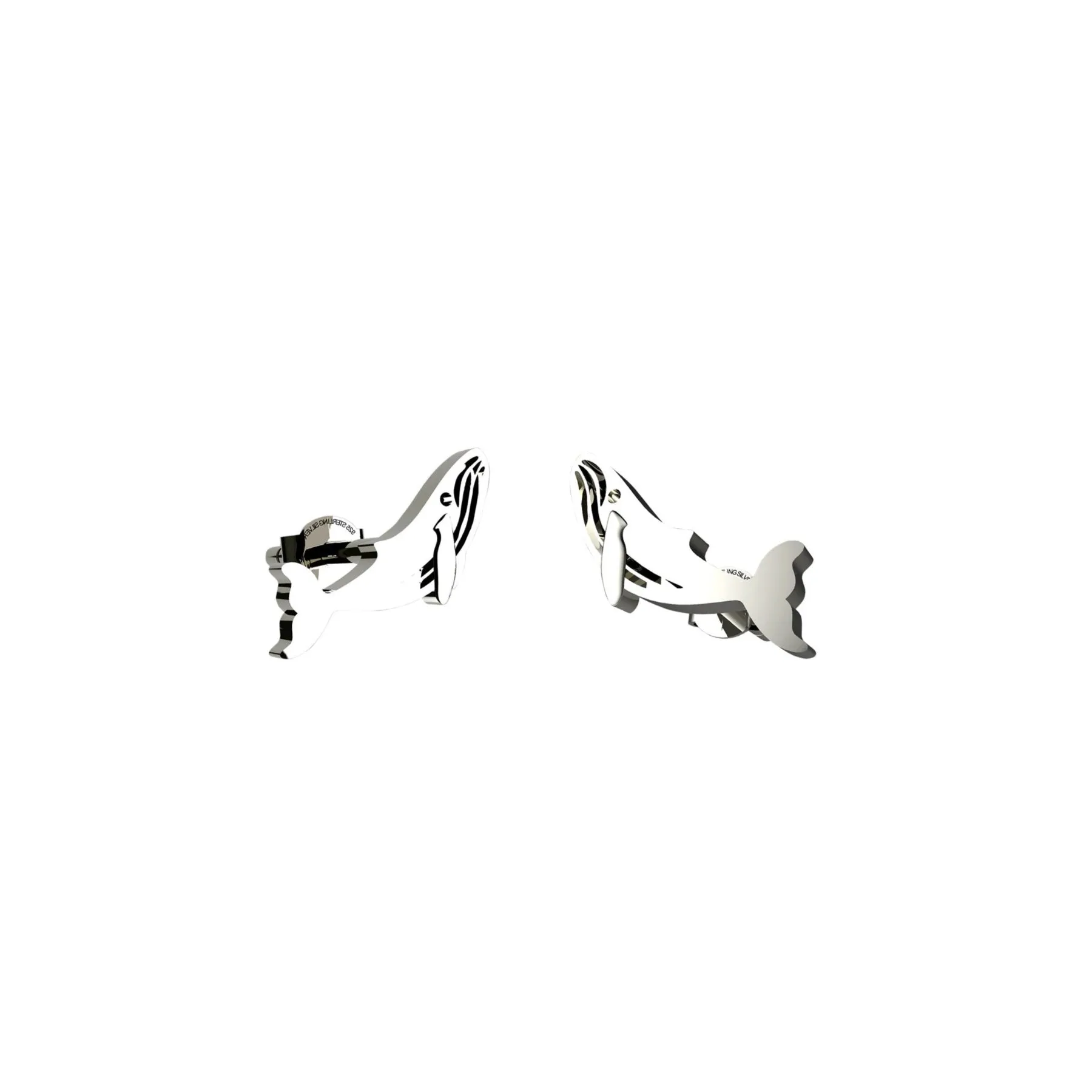 Unique Dolphin Fish Ear Stud