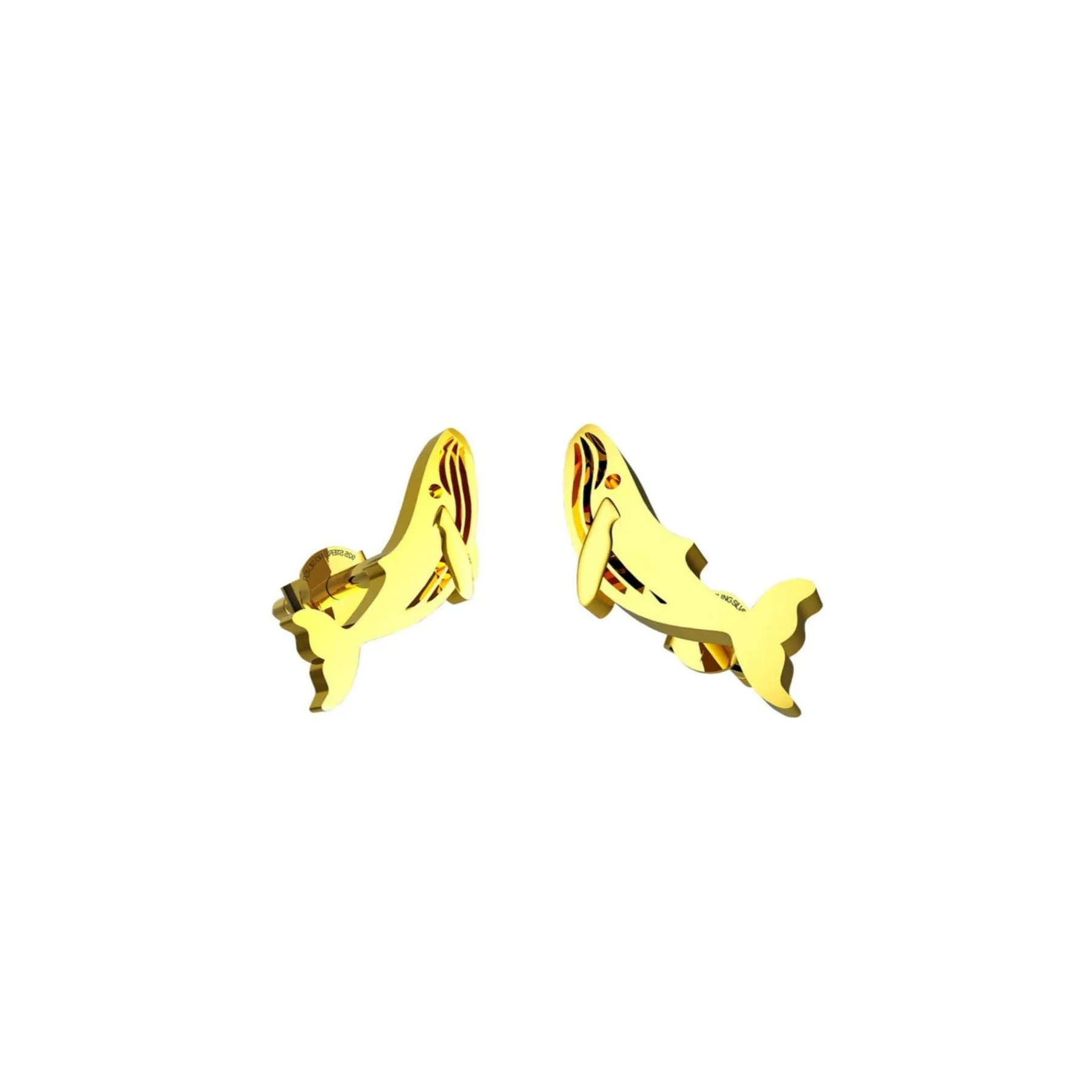 Unique Dolphin Fish Ear Stud