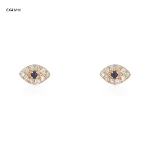 Unique Sapphire Diamond Stud Earrings