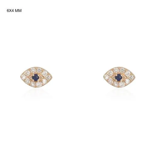 Unique Sapphire Diamond Stud Earrings