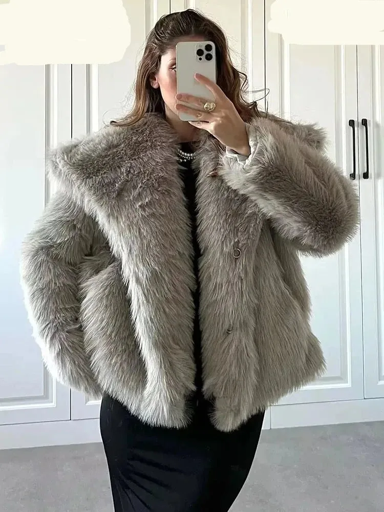 Winter Faux Fur Oversize short Coat