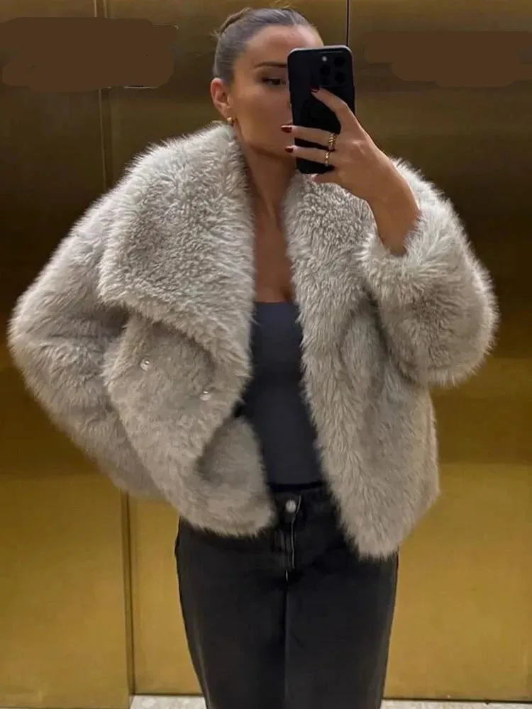 Winter Faux Fur Oversize short Coat