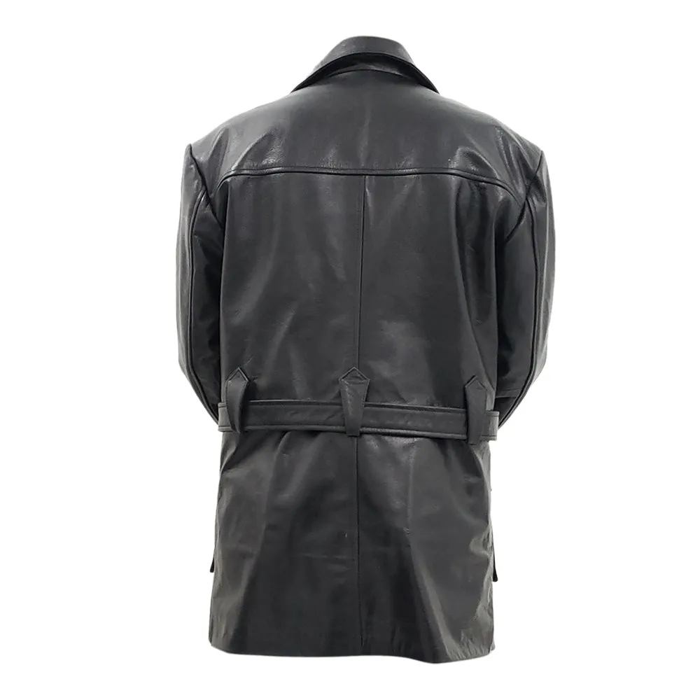 WW1 1917 U.S. Army Air Service Pilot Flying Barnstormer Black Leather Coat
